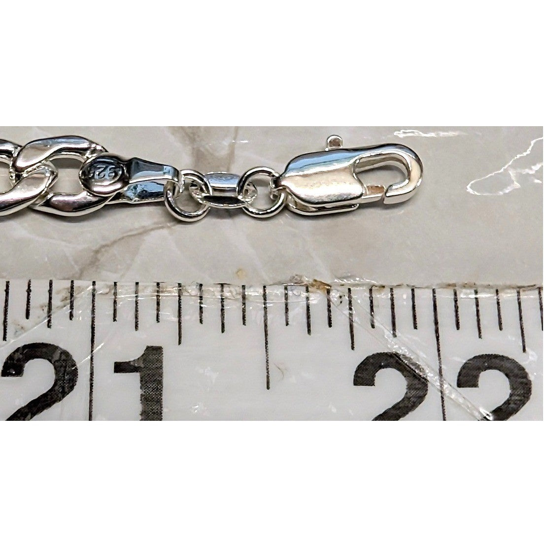 New Sterling Silver 925 Cuban Curb Link Chain Necklace 22" 6MM Polished Flat
