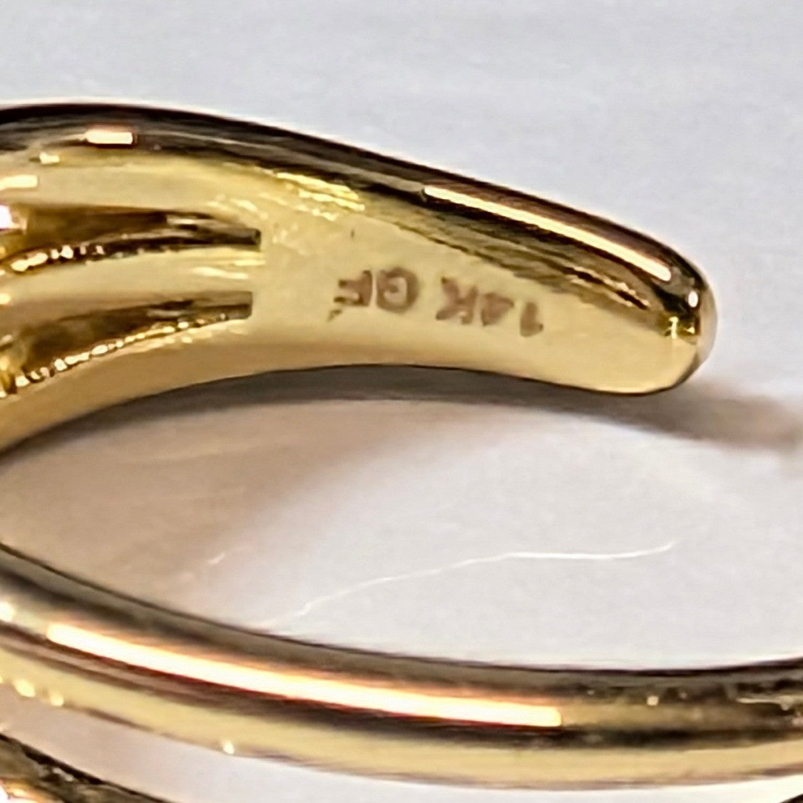 New 14K GF Gold Filled 3.75 Triple Row Band Beaded Ring Stacked Multi Finger Toe