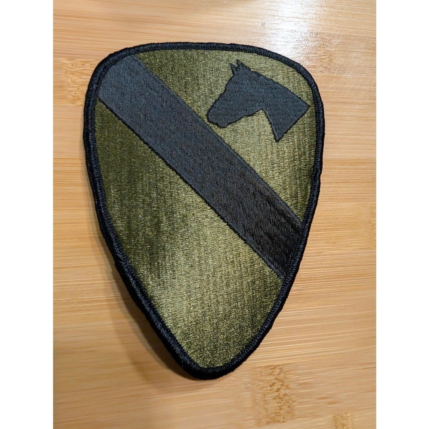 Large Vintage US Army 1st Cavalry Cav Patch New Iron On Od More Recent Horse