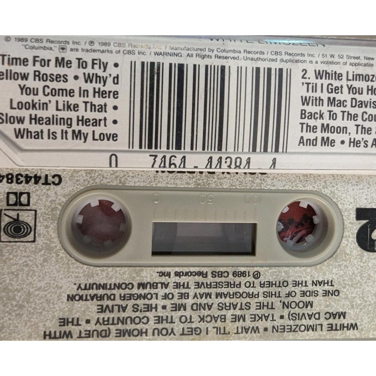 Dolly Parton White Limozeen Cassette Tape OS White Vintage 1989 Country Music