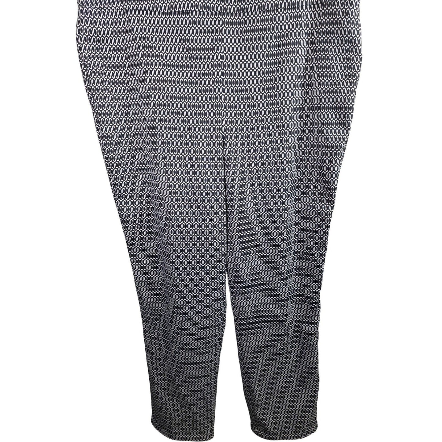 JM Collection Pull On Pants Plus Size 2X XXL Black White Stretch Tummy Control
