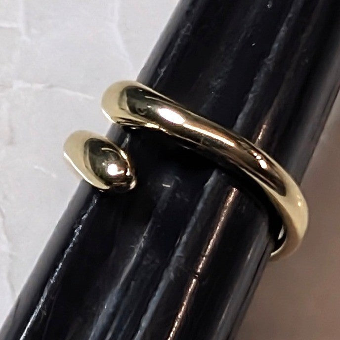 New 14K GF Gold Filled Bypass Wrap Toe Finger Ring Size 3.5 Minimalist Band