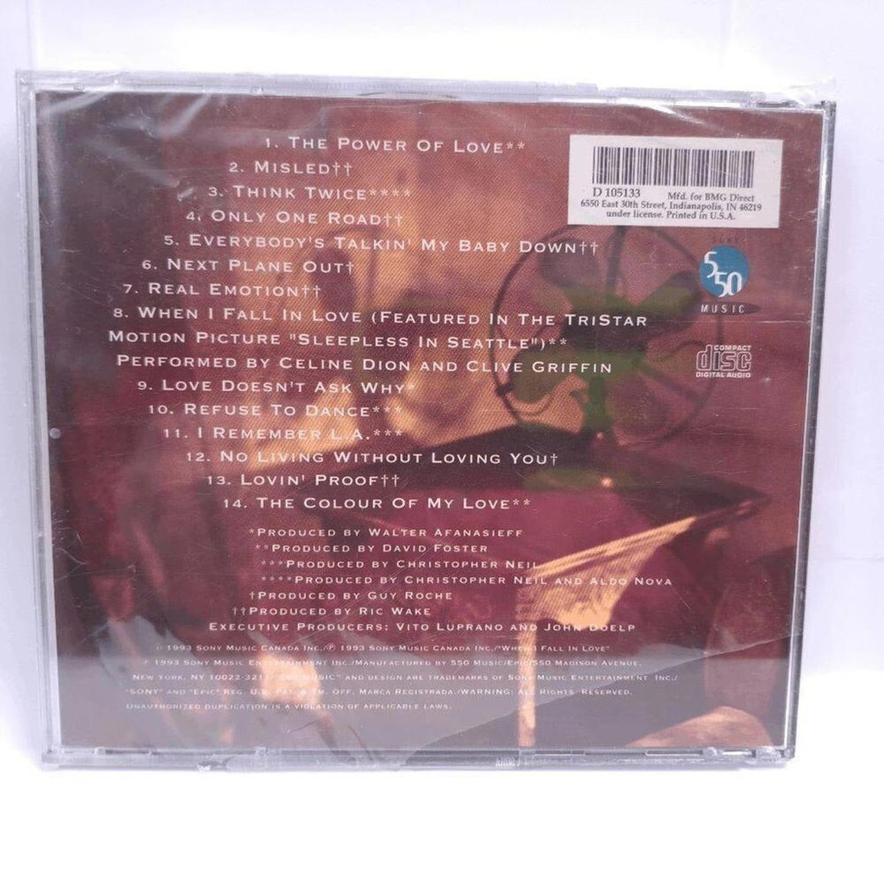Vintage New Celine Dion The Colour of My Love CD Audio Album 1993 Music In Wrap