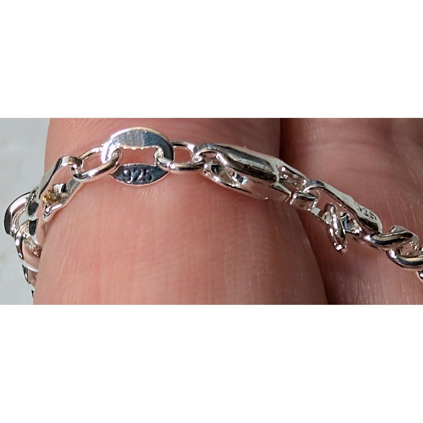 New Sterling Silver 925 Italy Curb Cuban Link Chain Necklace 22 Inch Lobster