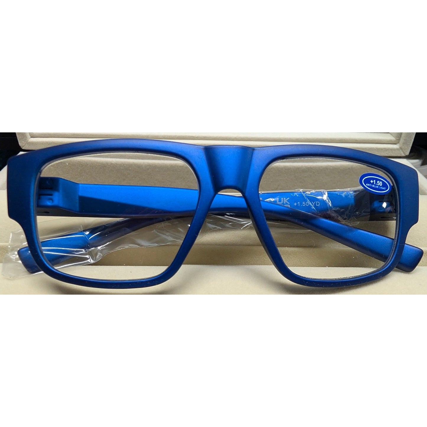 New Reading Glasses Anti Blue 85/15 Light Screwless Hinge Square Rectangular