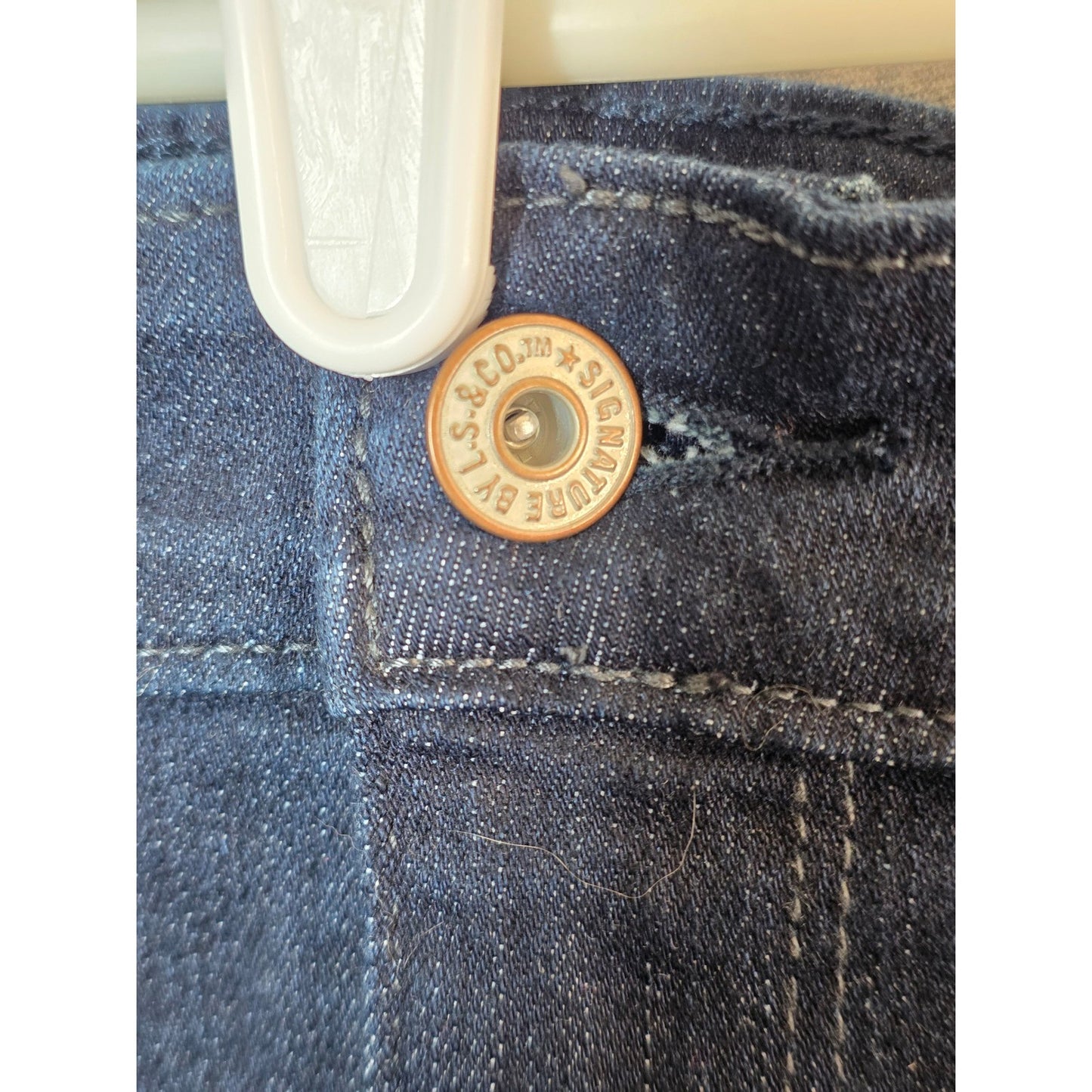 Levi Strauss & Co Signature Jeans Mid Rise Skinny PLus Size 20 M 20M Dark Denim