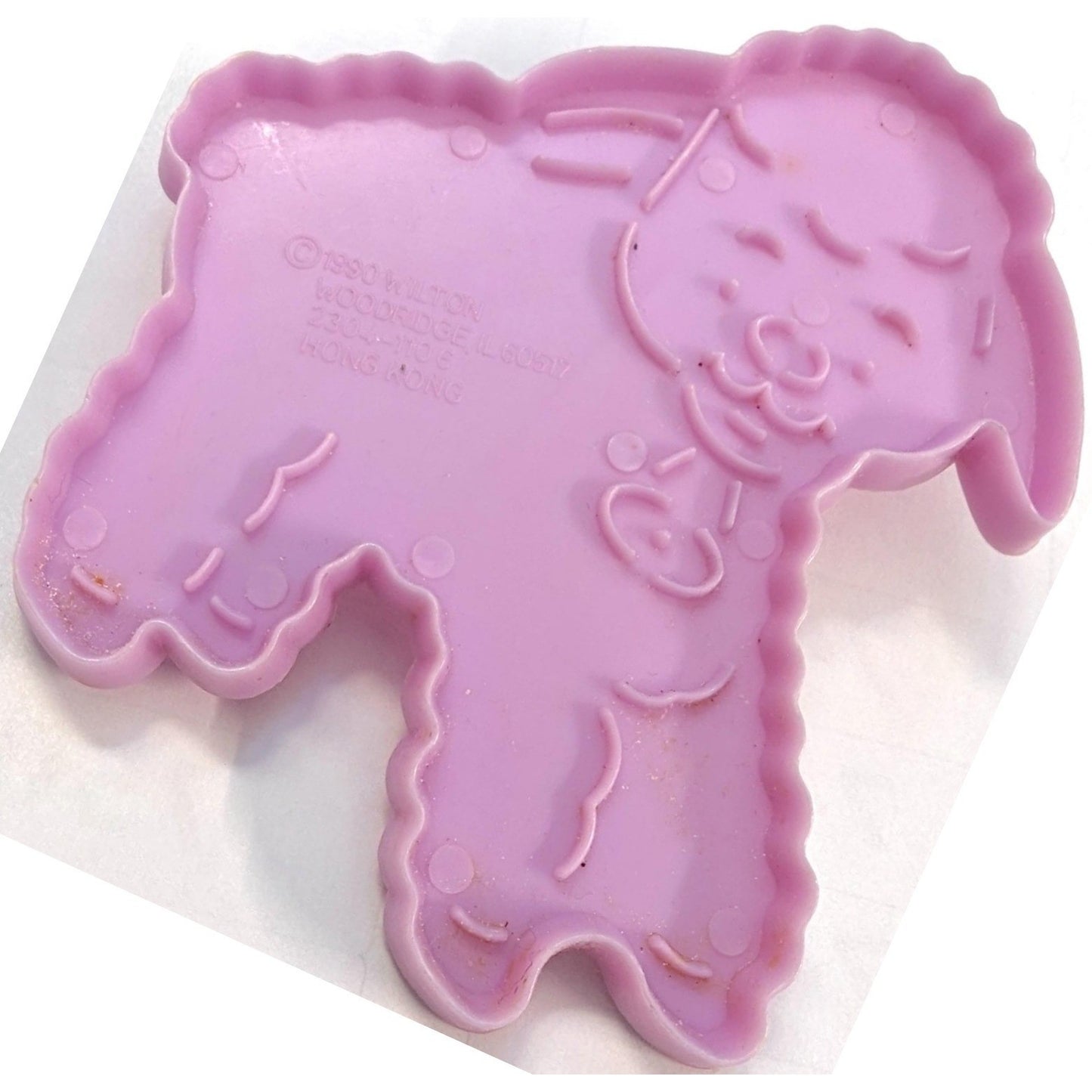 Vintage Wilton Cookie Cutter 1990 Easter Lamb Plastic Purple 3.5" Spring Sheep