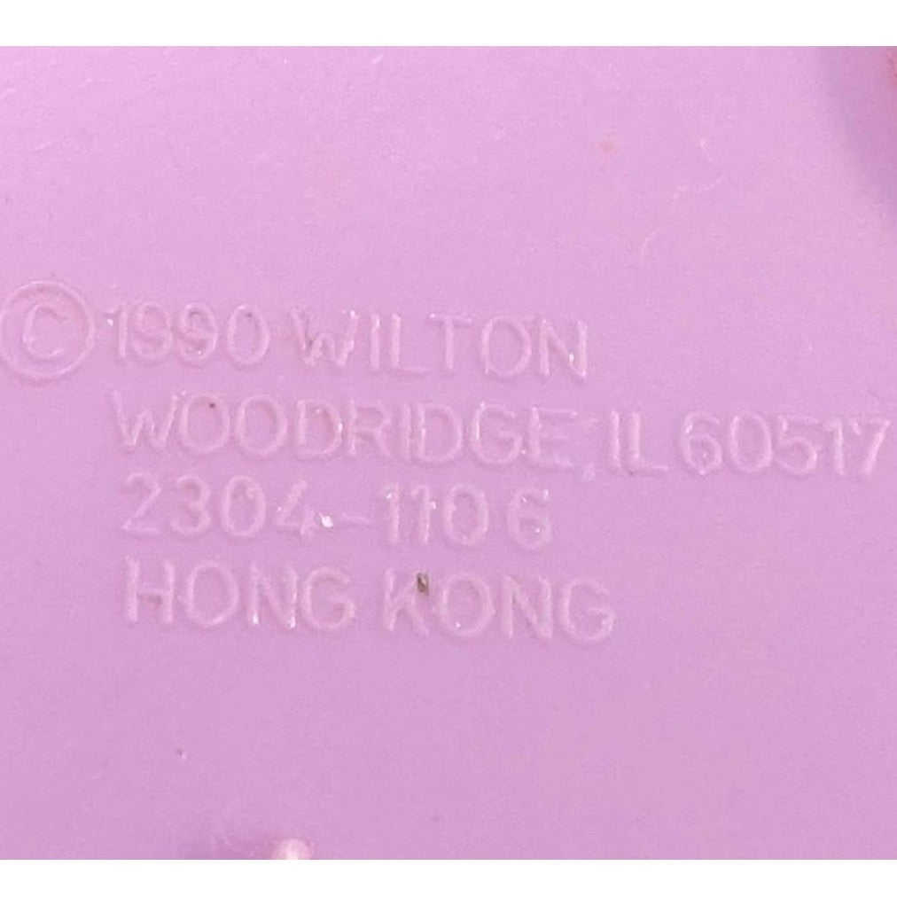 Vintage Wilton Cookie Cutter 1990 Easter Lamb Plastic Purple 3.5" Spring Sheep