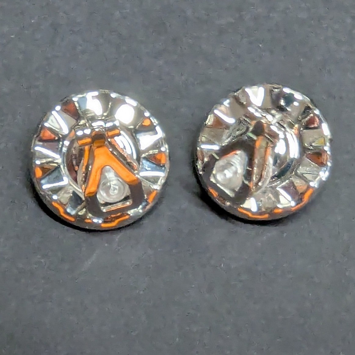 New Aurora Borealis AB Halo Rhinestones Clip On Earrings Silver PLated Wedding
