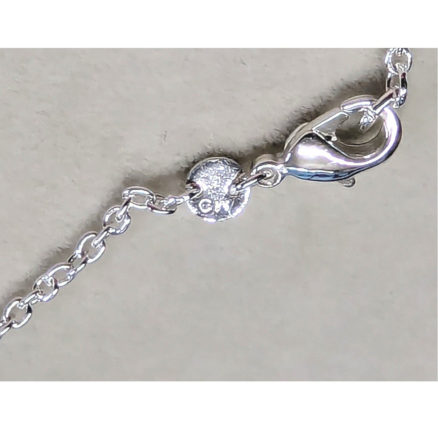 Vintage CW Sterling Silver Rolo Link Chain Necklace 18 Inch Necklace Womens Kids