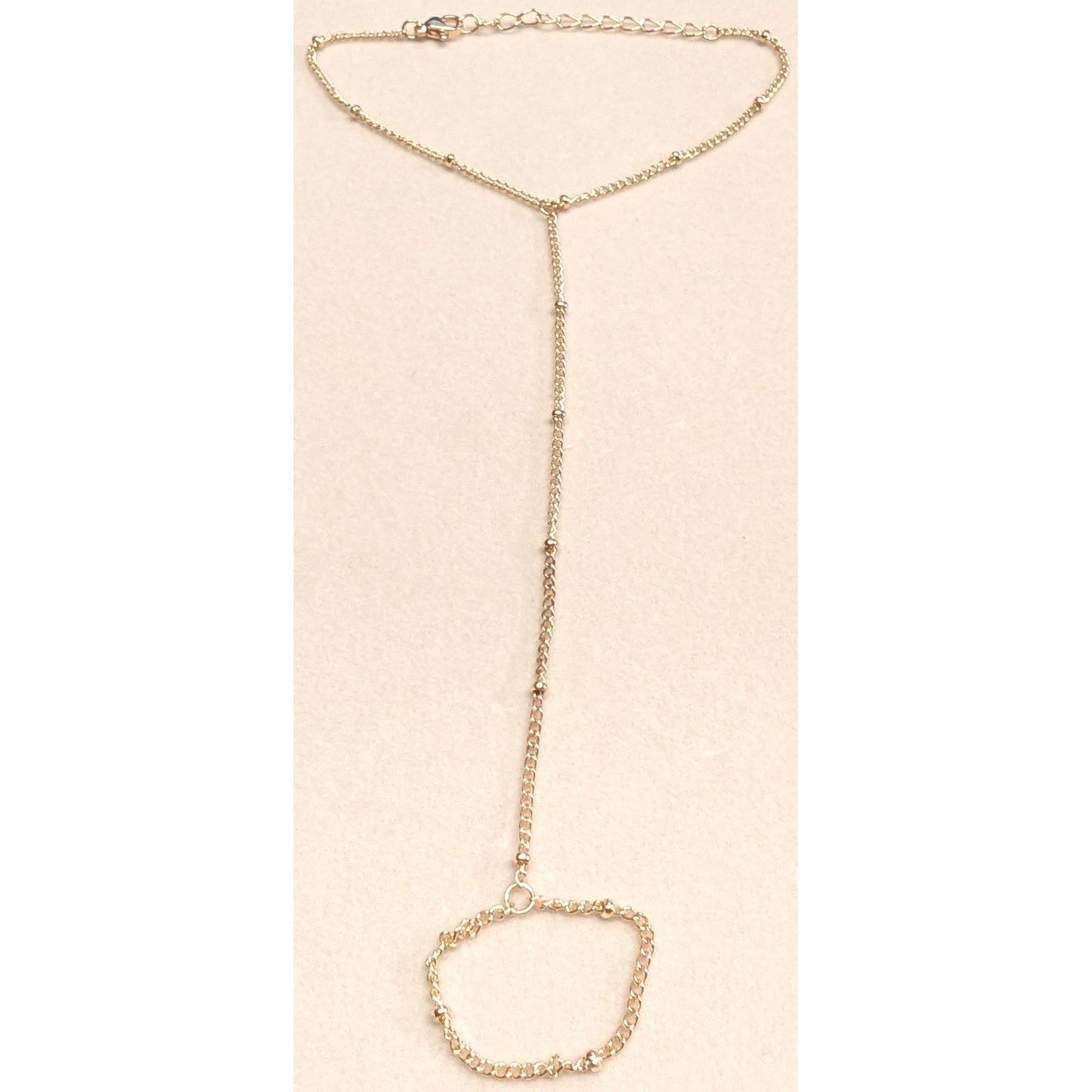 New 14K 14K Gold Plated Satellite Chain Slave Bracelet Hand Harness Dainty Boho