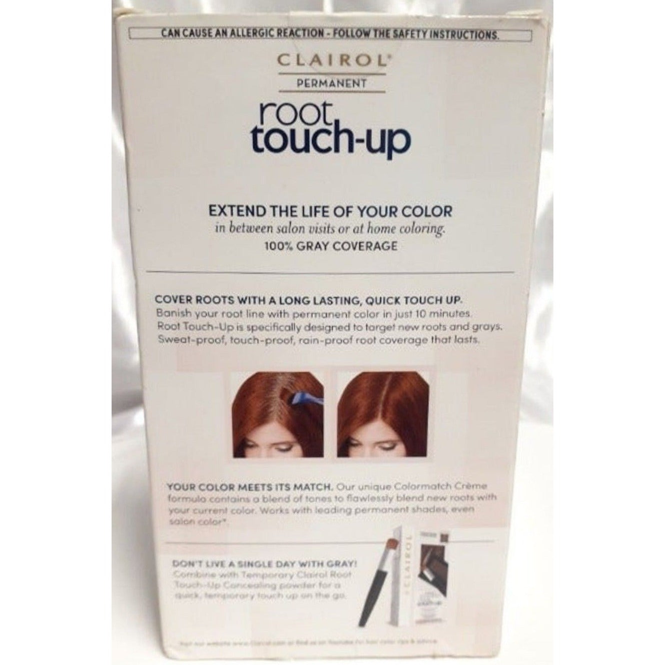 New Clairol Root Touch Up Permanent Hair Color 4R Dark Auburn Reddish Brown Dye