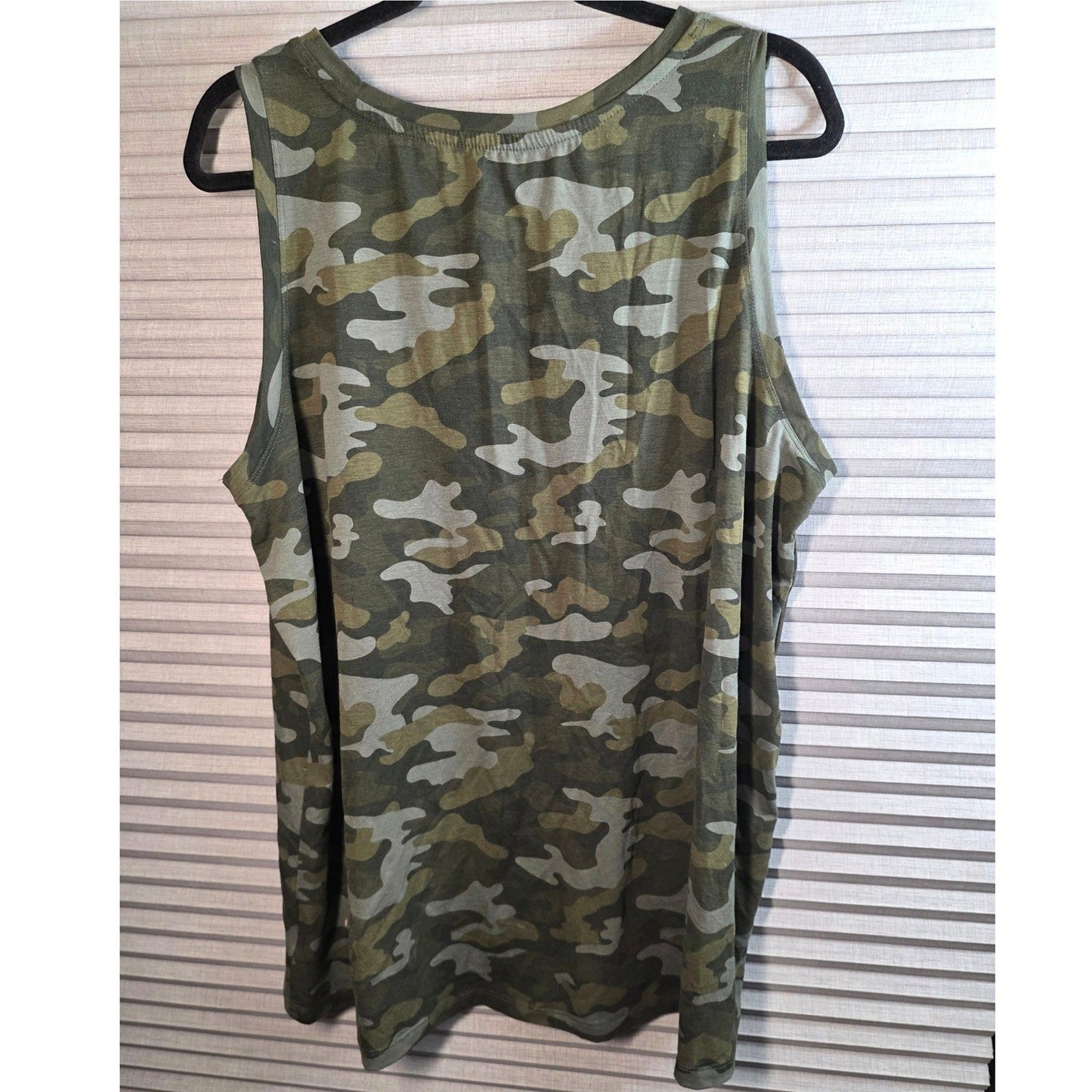 Athletic Works Coffee Cardio Camo Tank Top Plus Size XXXL 3XL 3X XXX Camoflauge