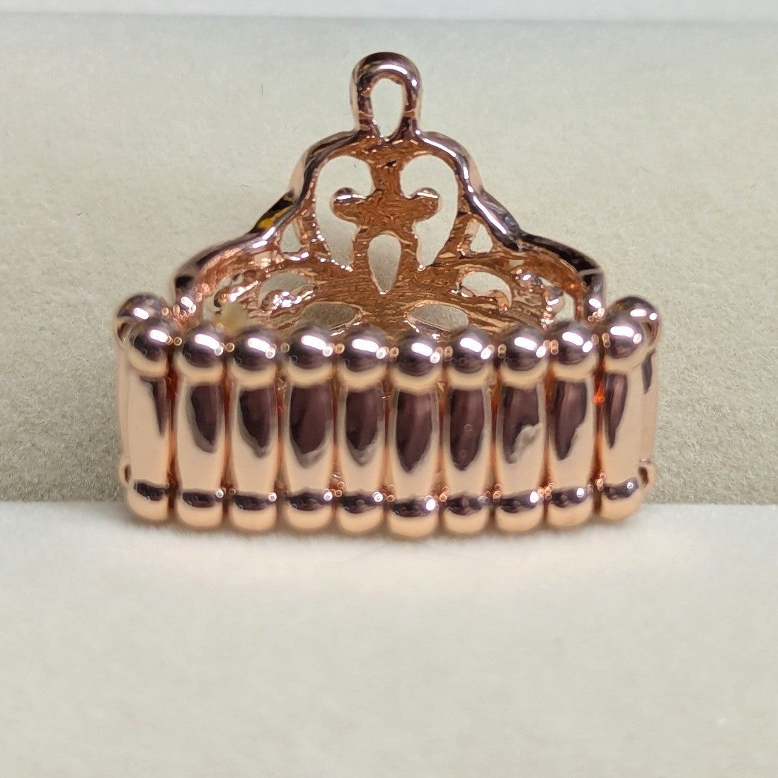 New Filigree Lt Rose GoldTone Light Copper Tone Stretch Ring Statement Boho