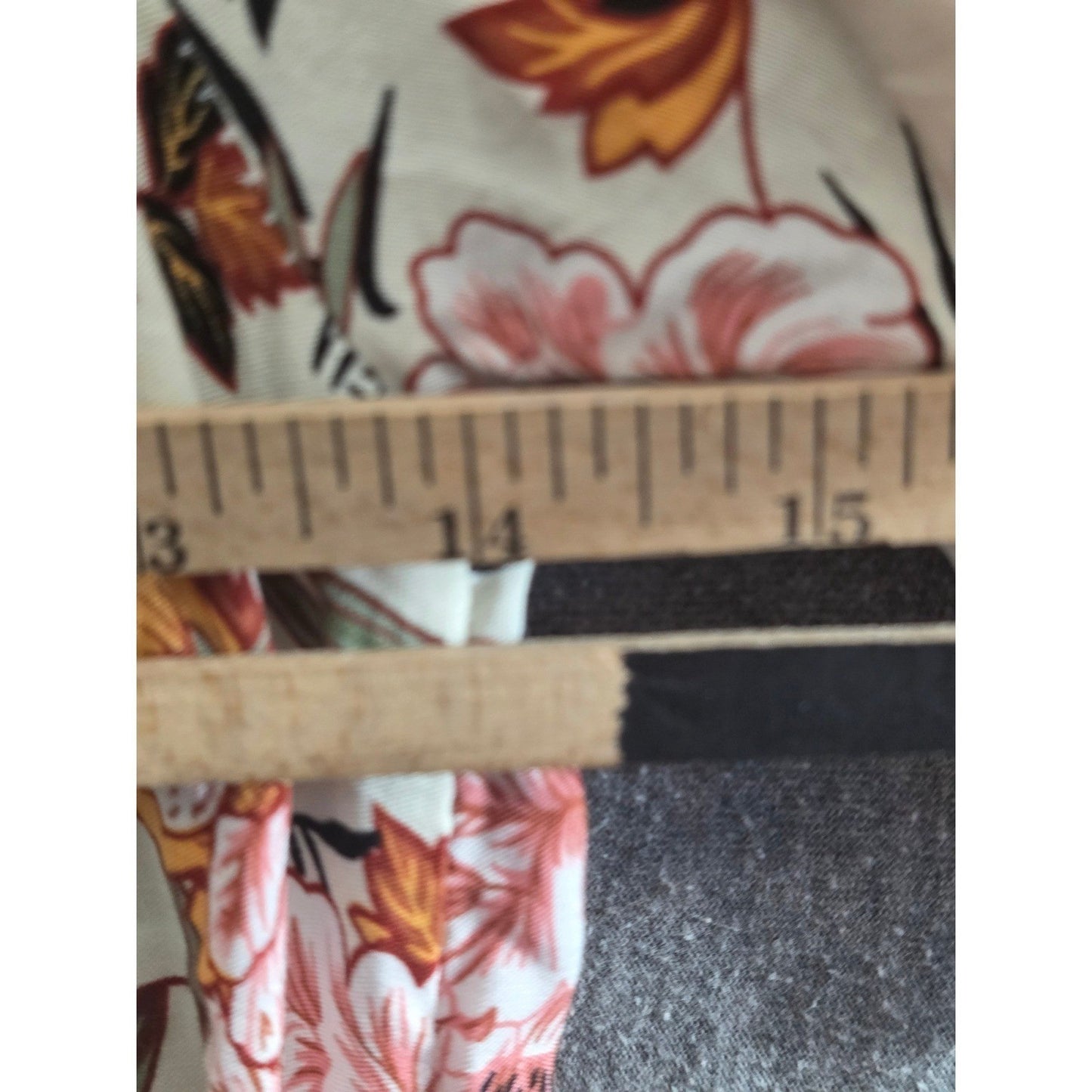 Seven Islands Floral Midi Dress Medium Med M Orange Boho Ruffle Belted Flowers