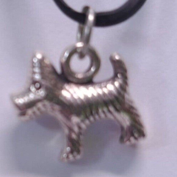 Scottie Westie West Highland Terrier Canine Dog Charm Pendant Lover SilverTone