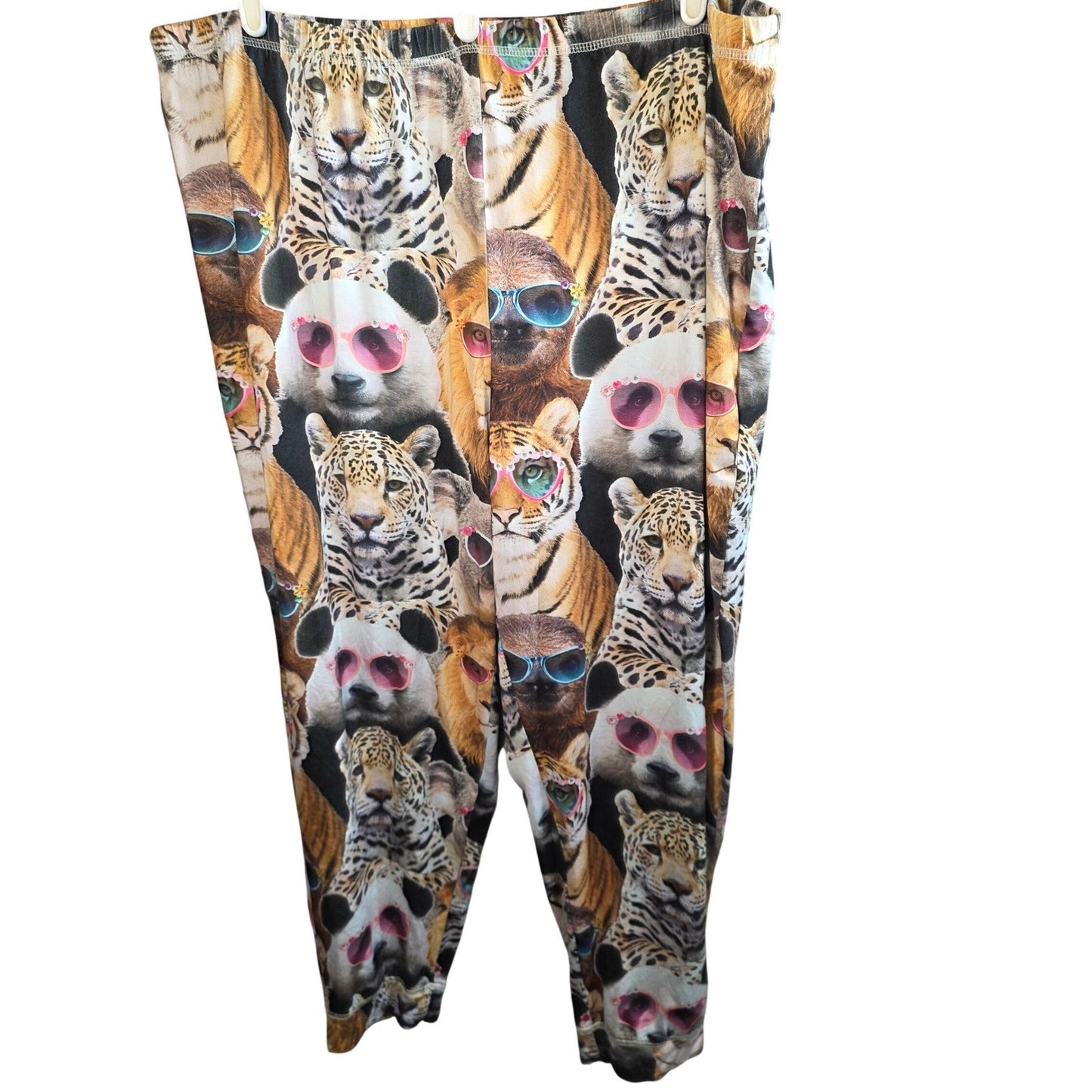 Secret Treasures Pajama Pants Plus Size 2X XX Lions Tigers Bears Sloth Animal NT