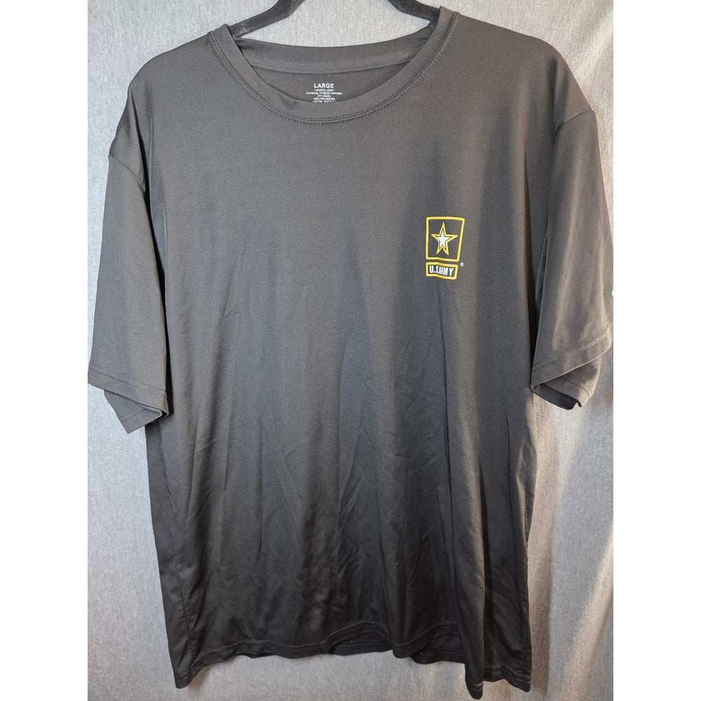 U.S. Army T-Shirt Mens L Large Lg Black Short Sleeve Performance Graphic Tee
