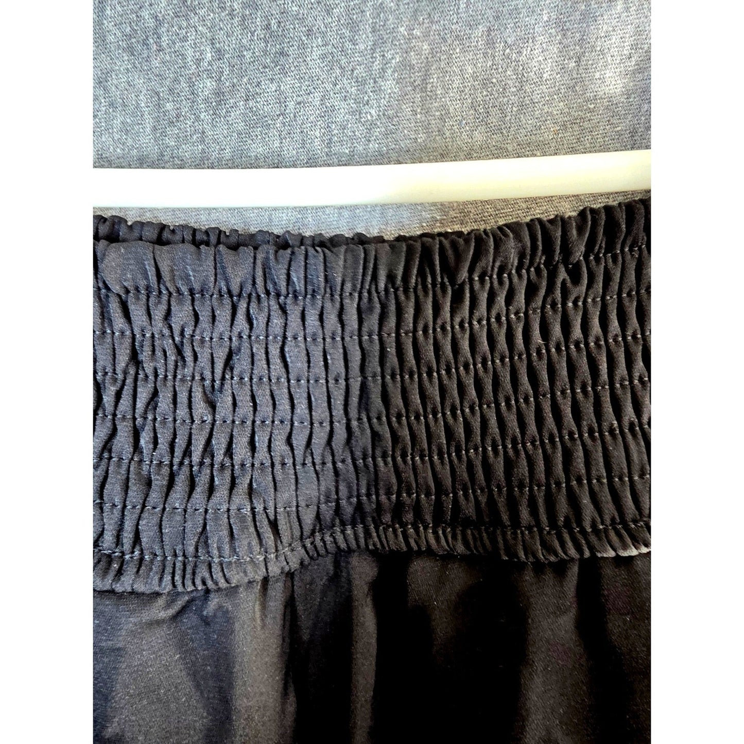 Wide Leg Pants PLus Size 3X XXX Black Smocked Waist High Rise Flowy Lightweight