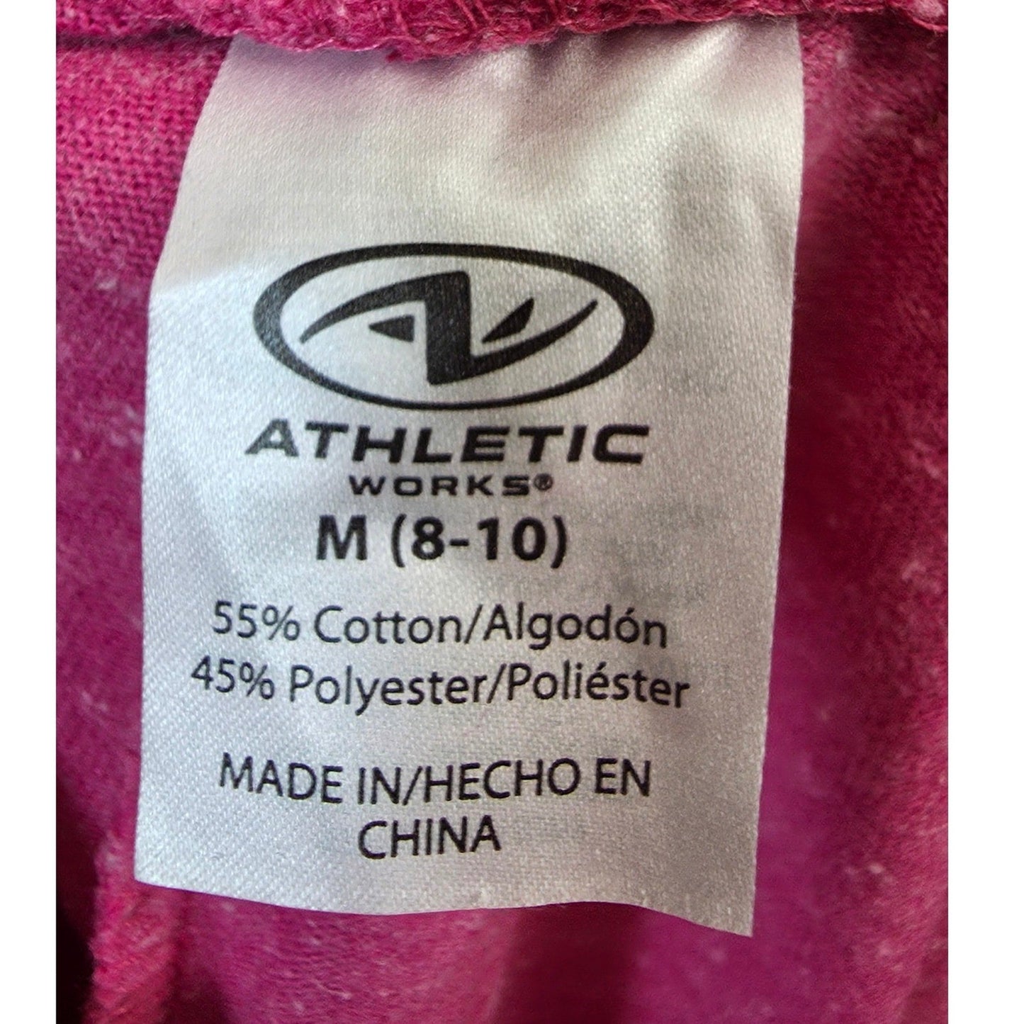 Athletic Works Shorts Womens Medium M 8 10 Pink Heather Drawstring Pockets Soft
