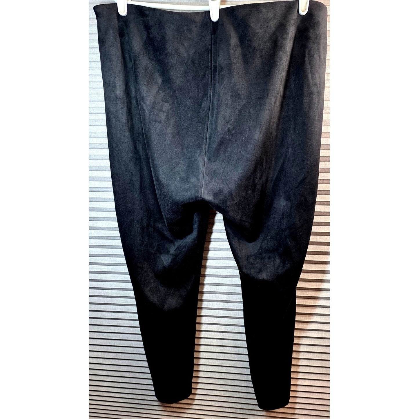 Simply Vera Vera Wang Leggings Plus Size XX 2X Black Faux Suede Pants Stretch