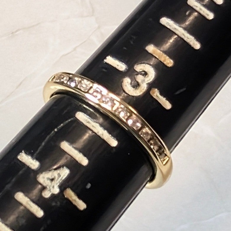 New 14K GF Gold Filled Cubic Zirconia CZs Size 3.25 Band Ring Sparkly Finger Toe