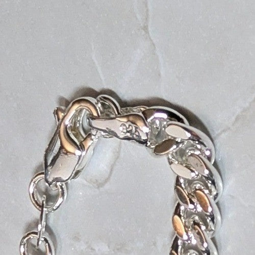 New Sterling Silver 925 Italy Curb Cuban Link Chain Necklace 22 Inch Lobster