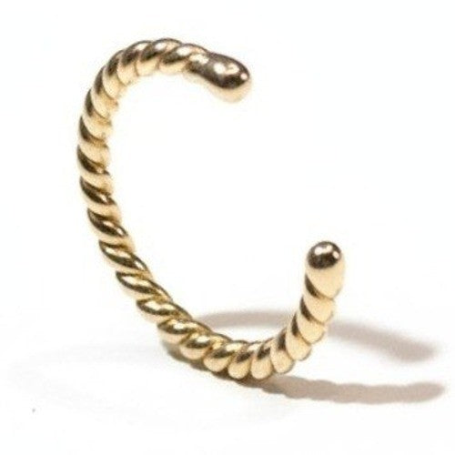 New 14K Gold GF Filled Twisted Rope Open Finger Toe Midi Ring Size 3.75 Stacking