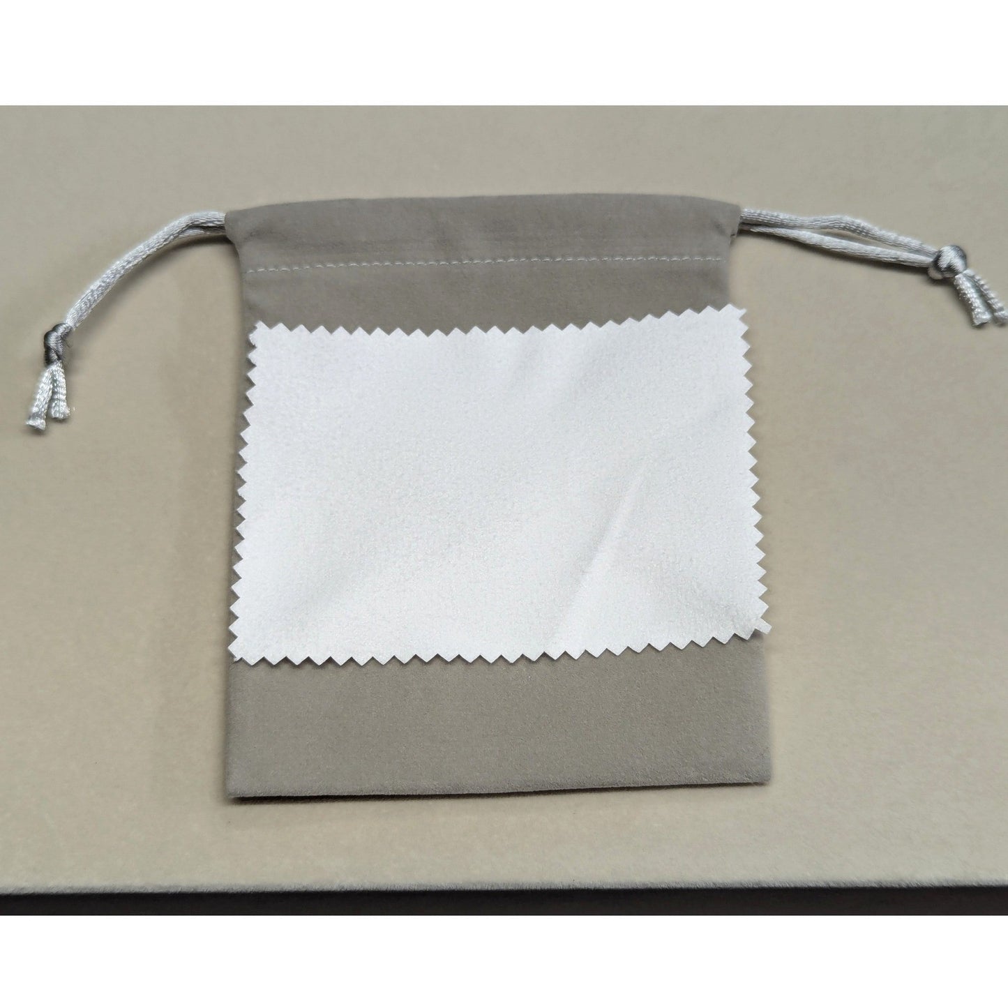 New Eryuor Jewelry Drawstring Dust Pouch with Polishing Cloth Velvety Gray