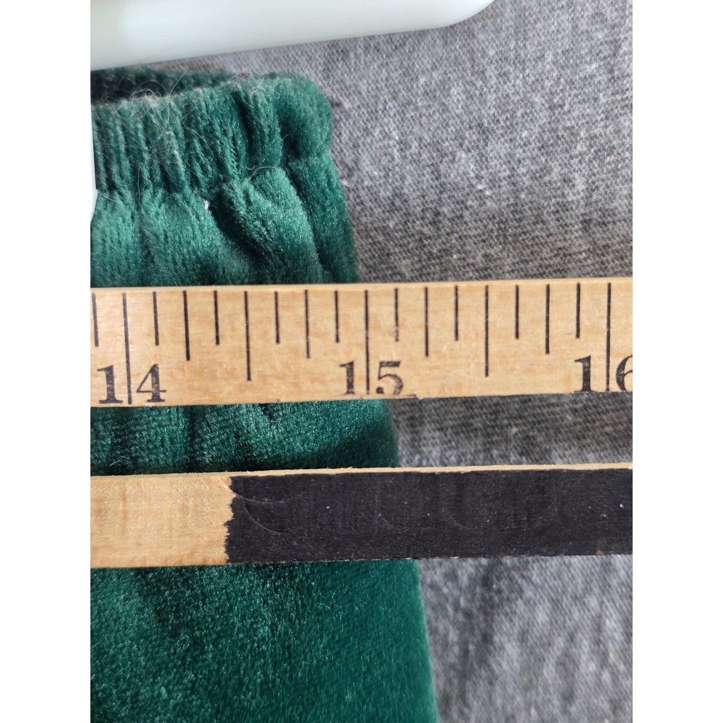 Vintage EZ Gear Sweat Pants PLus Size XL Green Velour Plush Velvety Pockets