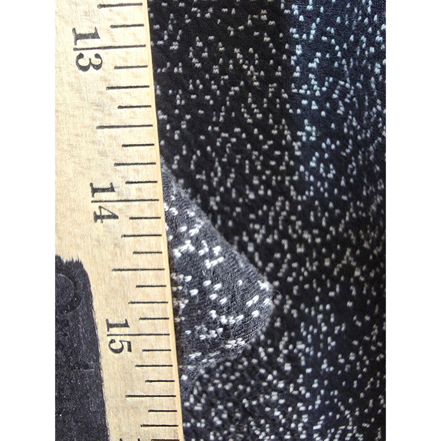 Lands End Knit Pull On Pants Womens 3X/P XXX 3X P Petite Black White Pockets