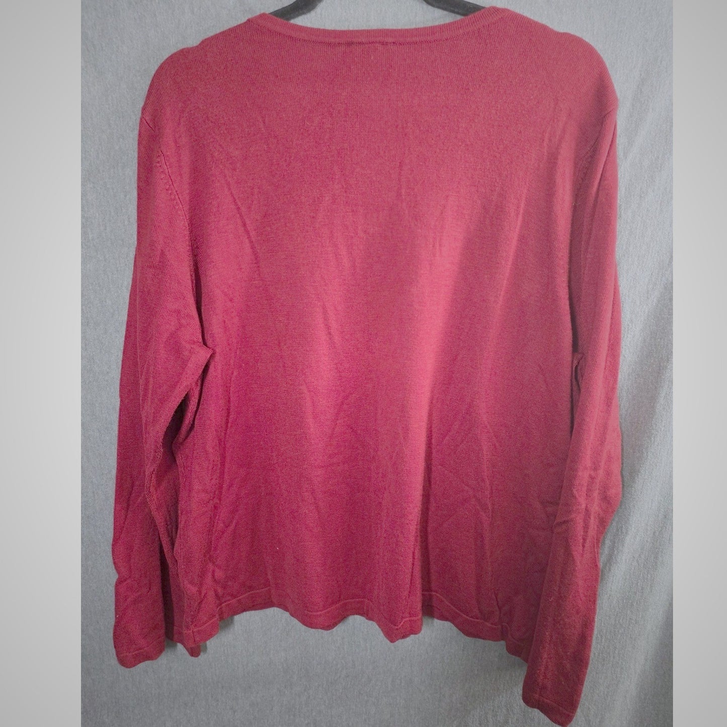 Lane Bryant Sweater Knit top Plus Size 18/20 18 20 Red Maroon Floral Embroidered