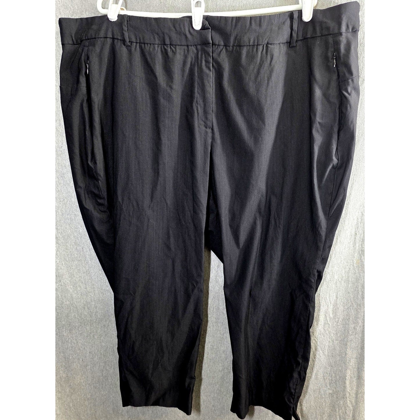 Lane Bryant Capris Plus Size 28 P Petite 28P Black Cropped Stretch Pants Pocket
