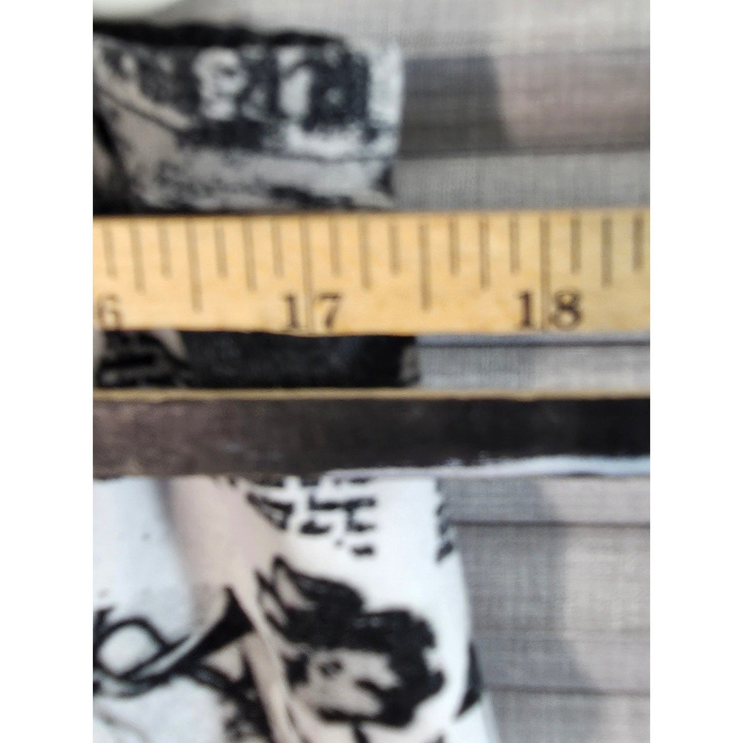 No Comment Newspaper Print Leggings Plus Size 2X Black White High Rise Stretch