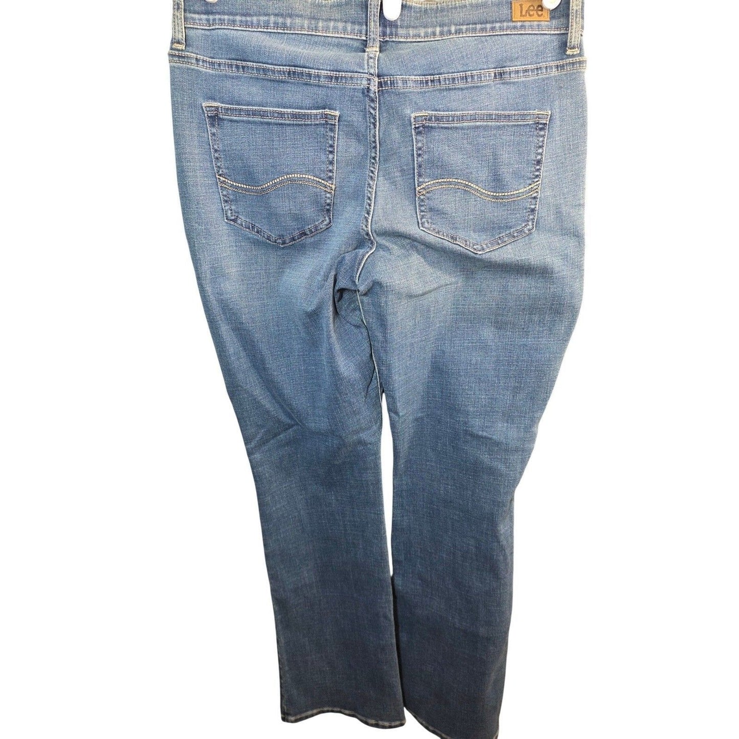 Bootcut Jeans Womens 12 Long Tall Blue Regular Fit Mid Rise Flex Motion Waist