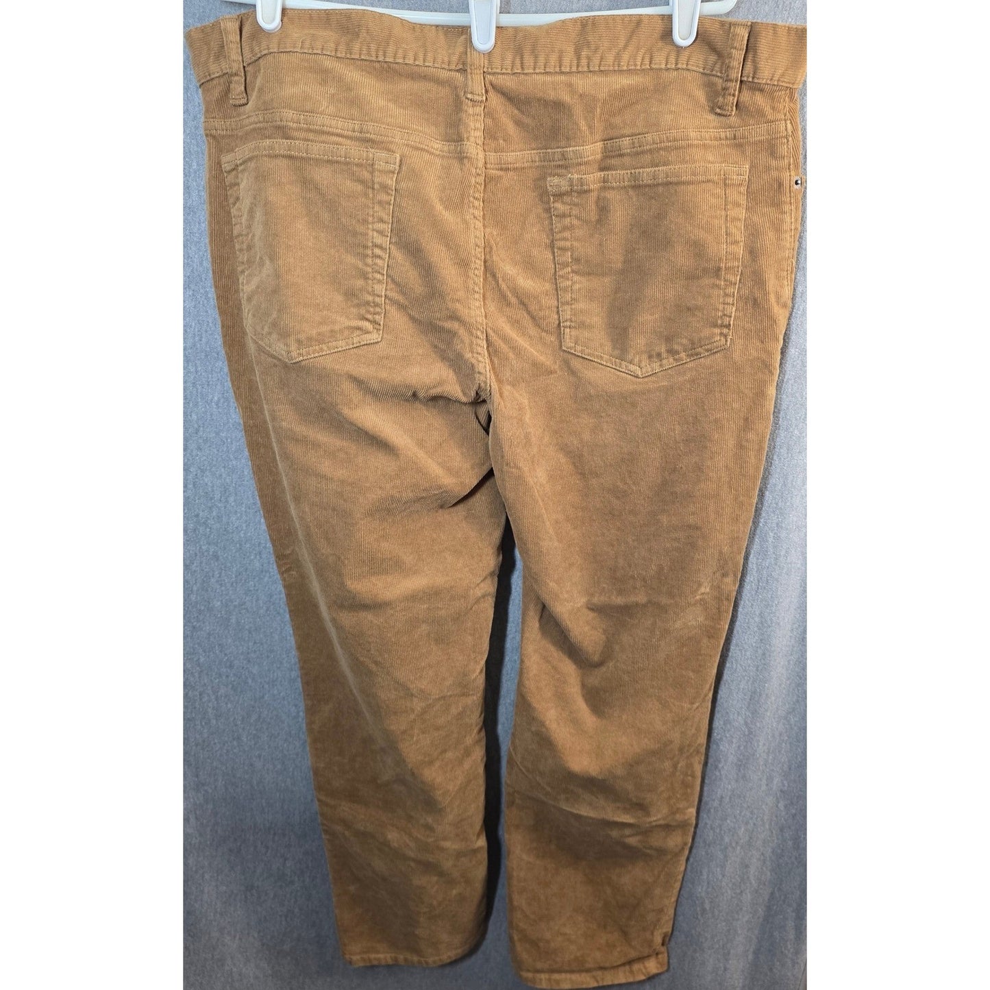 Club Room Corduroy Pants Jeans 38x30 38W 30L Brown Straight Leg Stretch 5 Pocket