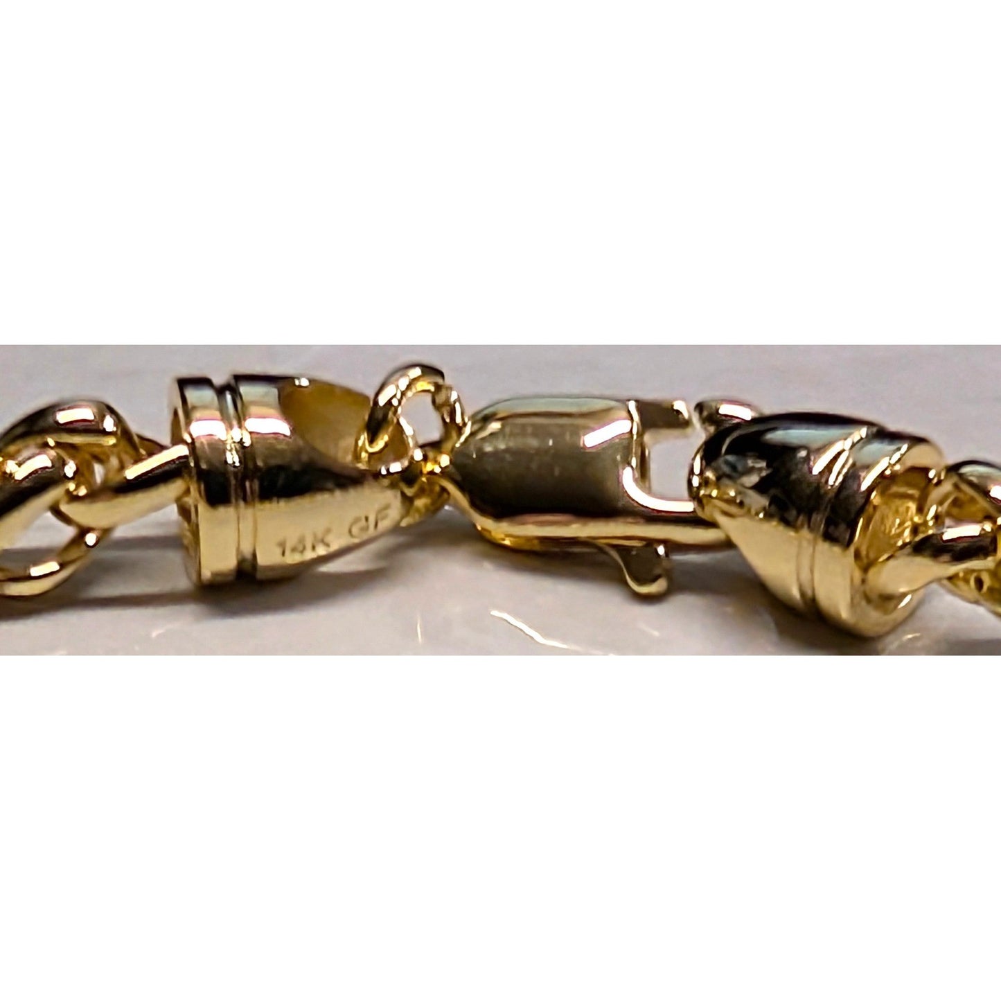 New 14K GF Gold Filled Wheat Chain Bracelet 7.25" Franco Link Lobster Claw Clasp