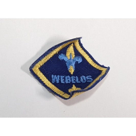 BSA Cub Boy Scouts of America Webelos Rank Patch Square Blue Yellow Embroidered