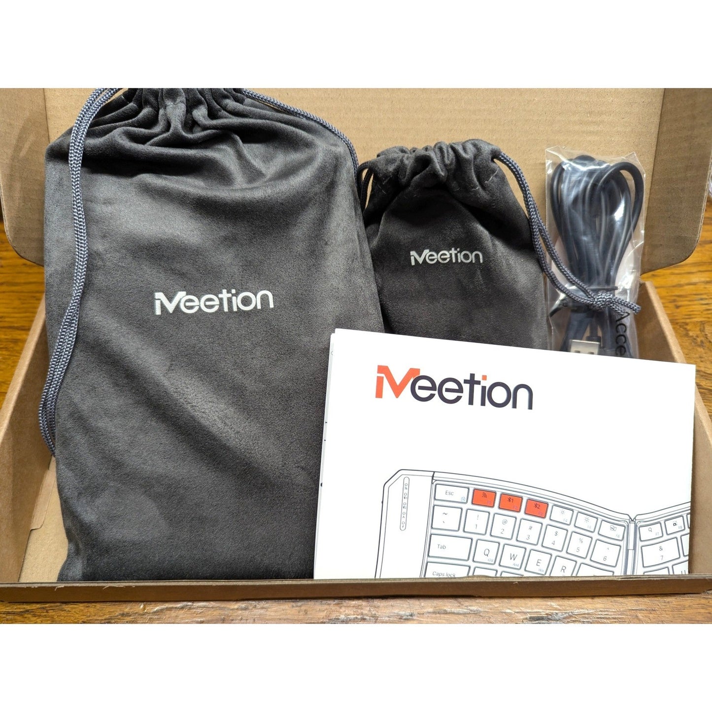 NEW Meetion Multi 3 Unit Wireless Folding Keyboard Mouse Combo BTC9880 Ergonomic