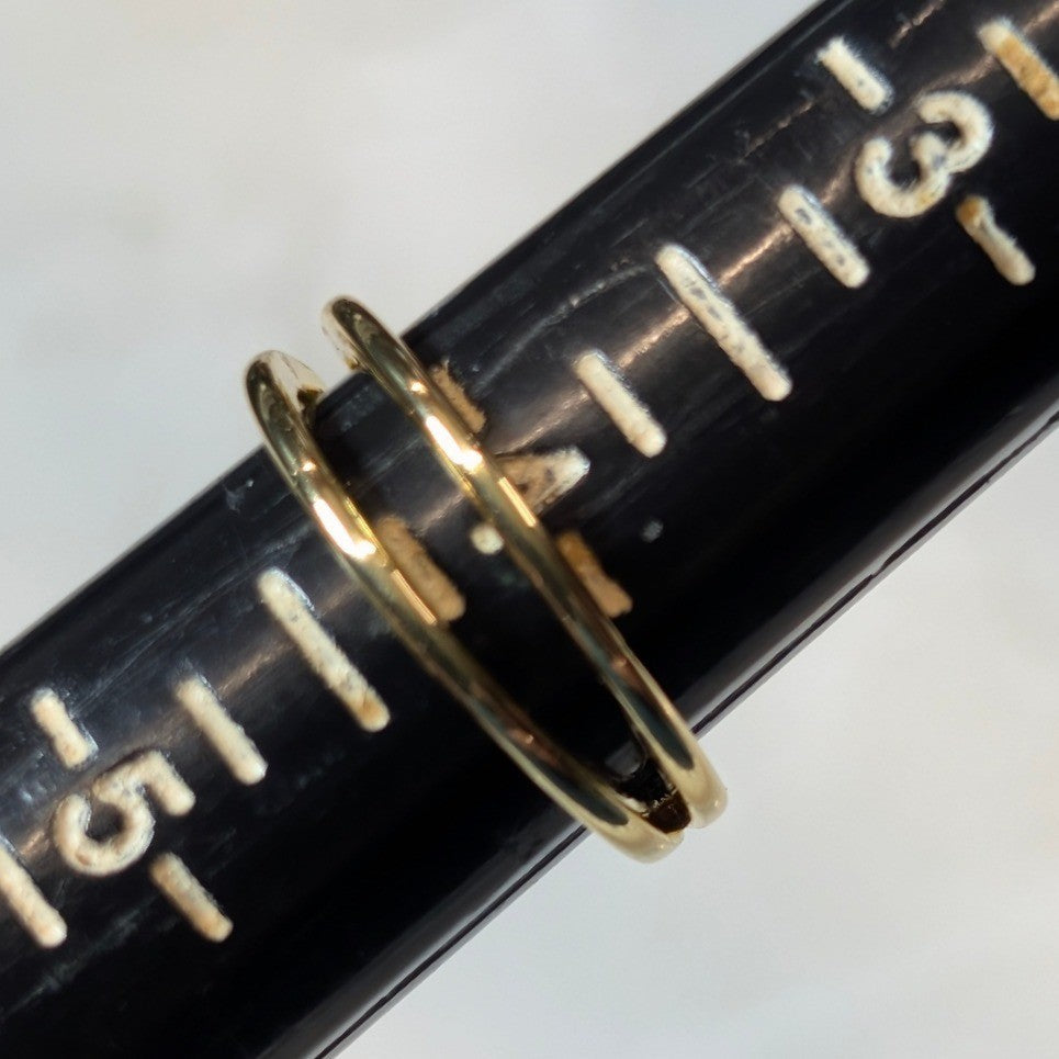 New 14K GF Gold Filled Double Band Open Cuff Ring Size 4 Minimalist