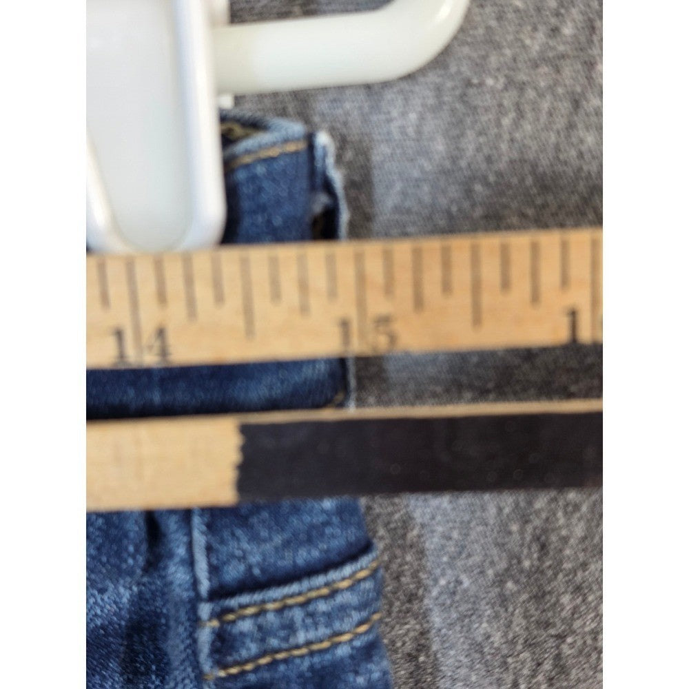 7 Seven For All Mankind The Ankle Skinny Jeans Womens 29 Blue Raw Hem Stretch