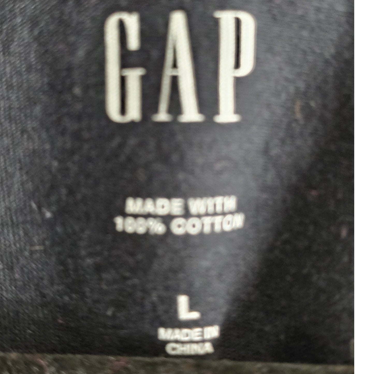 Gap 1969 Logo T Tee Shirt Womens Large Black White Short Sleeve Cotton Crew Neck