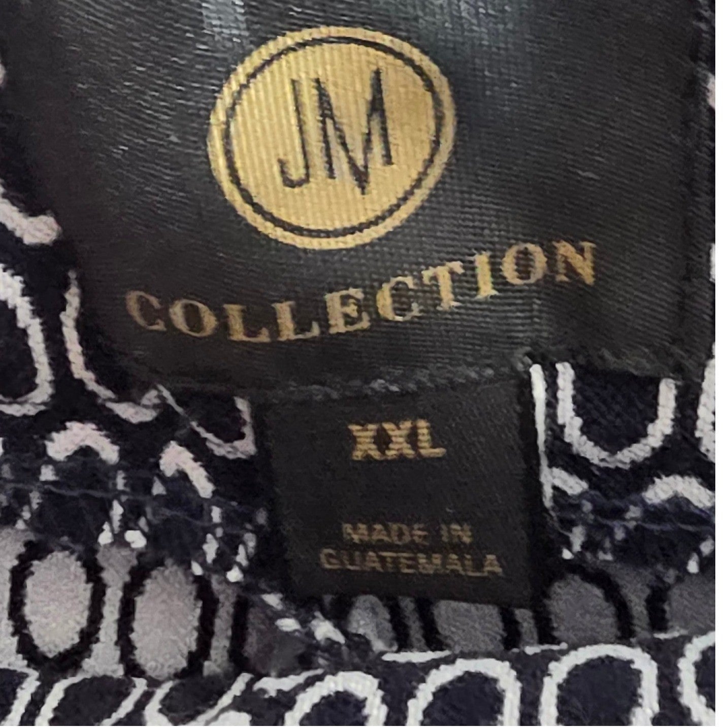 JM Collection Pull On Pants Plus Size 2X XXL Black White Stretch Tummy Control