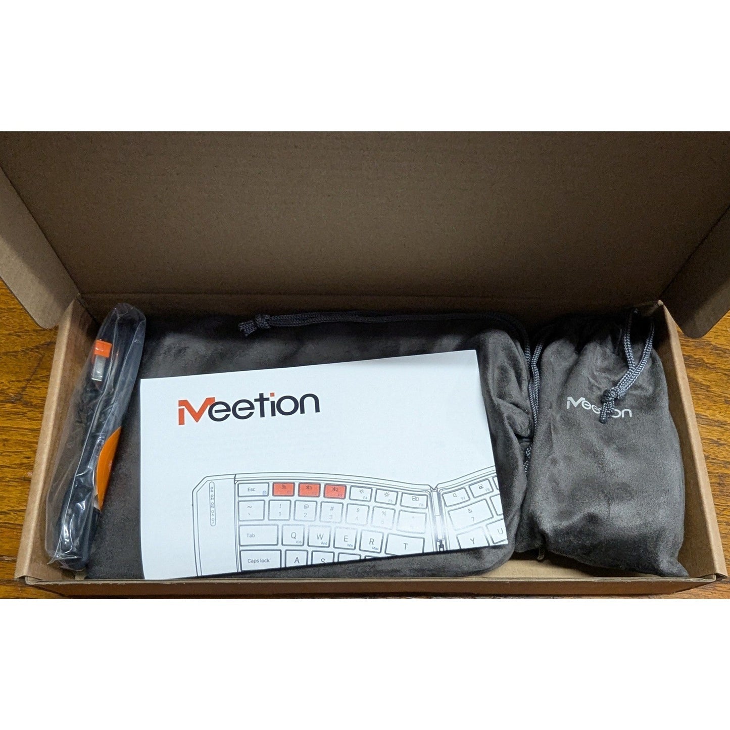 NEW Meetion Multi 3 Unit Wireless Folding Keyboard Mouse Combo BTC9880 Ergonomic