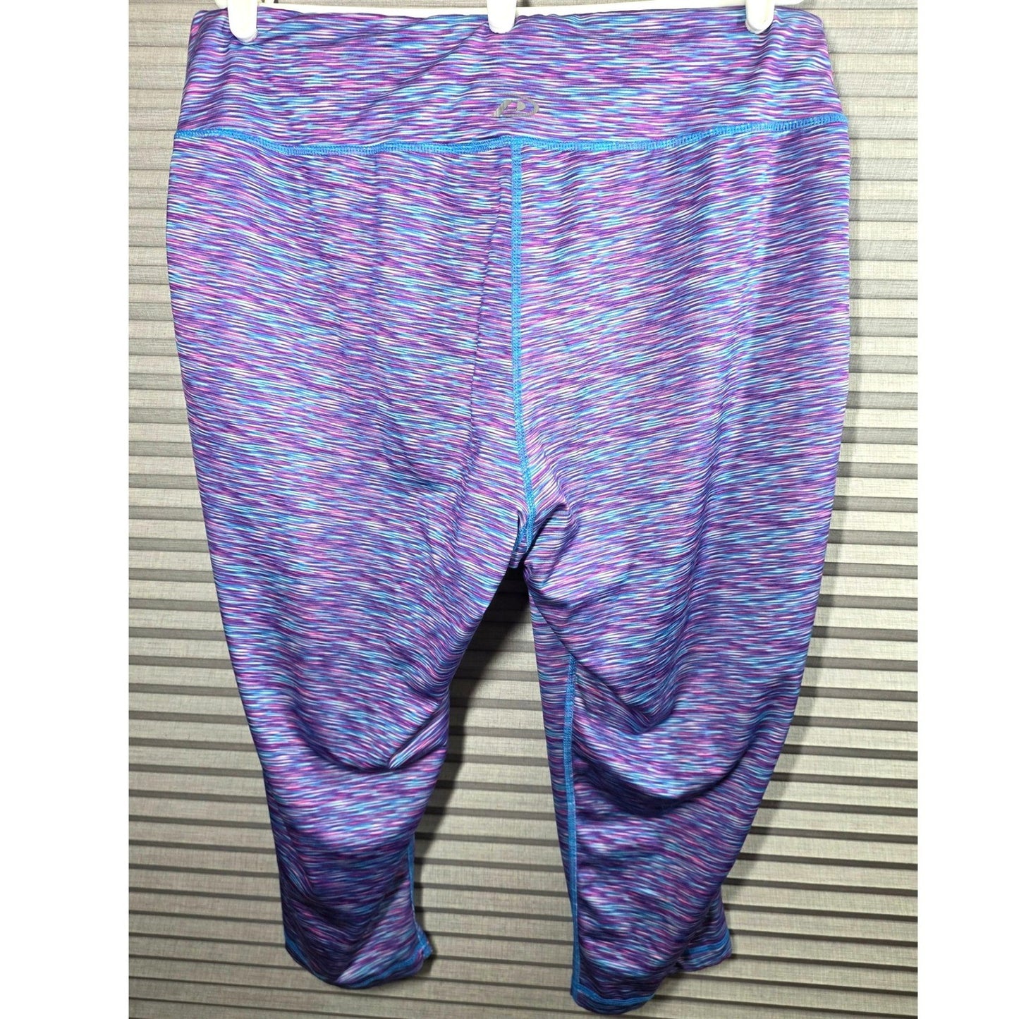 Pro Player Capris Cropped Leggings Plus Size 2X Purple Pink Blue White Wicking