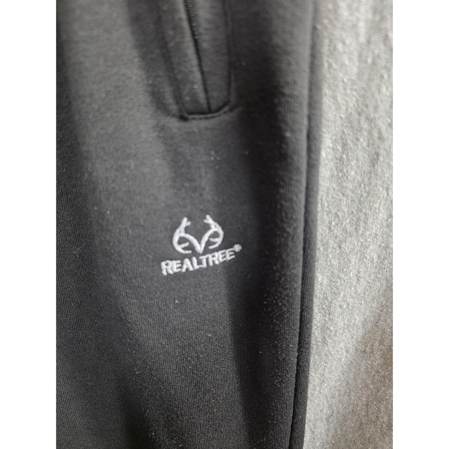 Realtree Jogger Big Mens PLus Size XX Large 2XL 2X Black Zipper Pockets Pockets