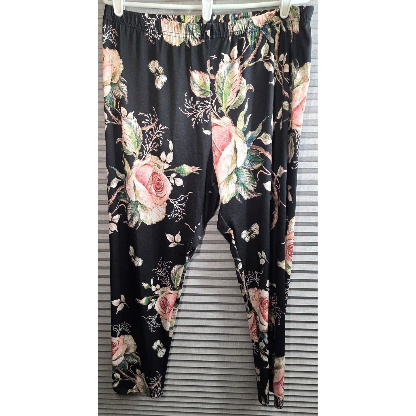 Lily by Firmiana Silky Feeling Pants 2XL XX Floral Stretch Pull On Flowers