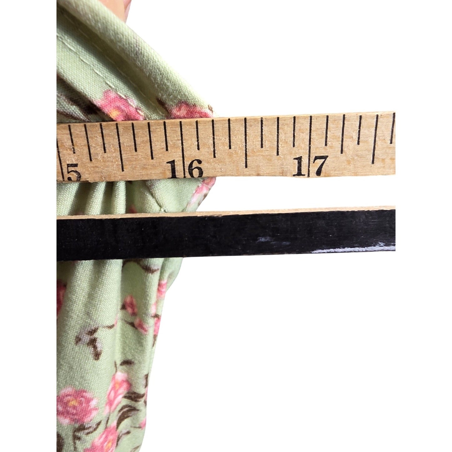 No Boundaries Floral Tiered Faux Wrap Dress Medium M 8 10 Green Pink Peach Soft