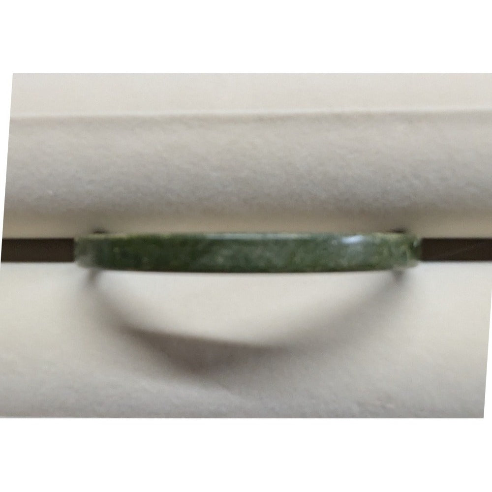 Vintage PLastic Faux Jadeite Bangle Bracelet Green Marble Slim Round Stacking