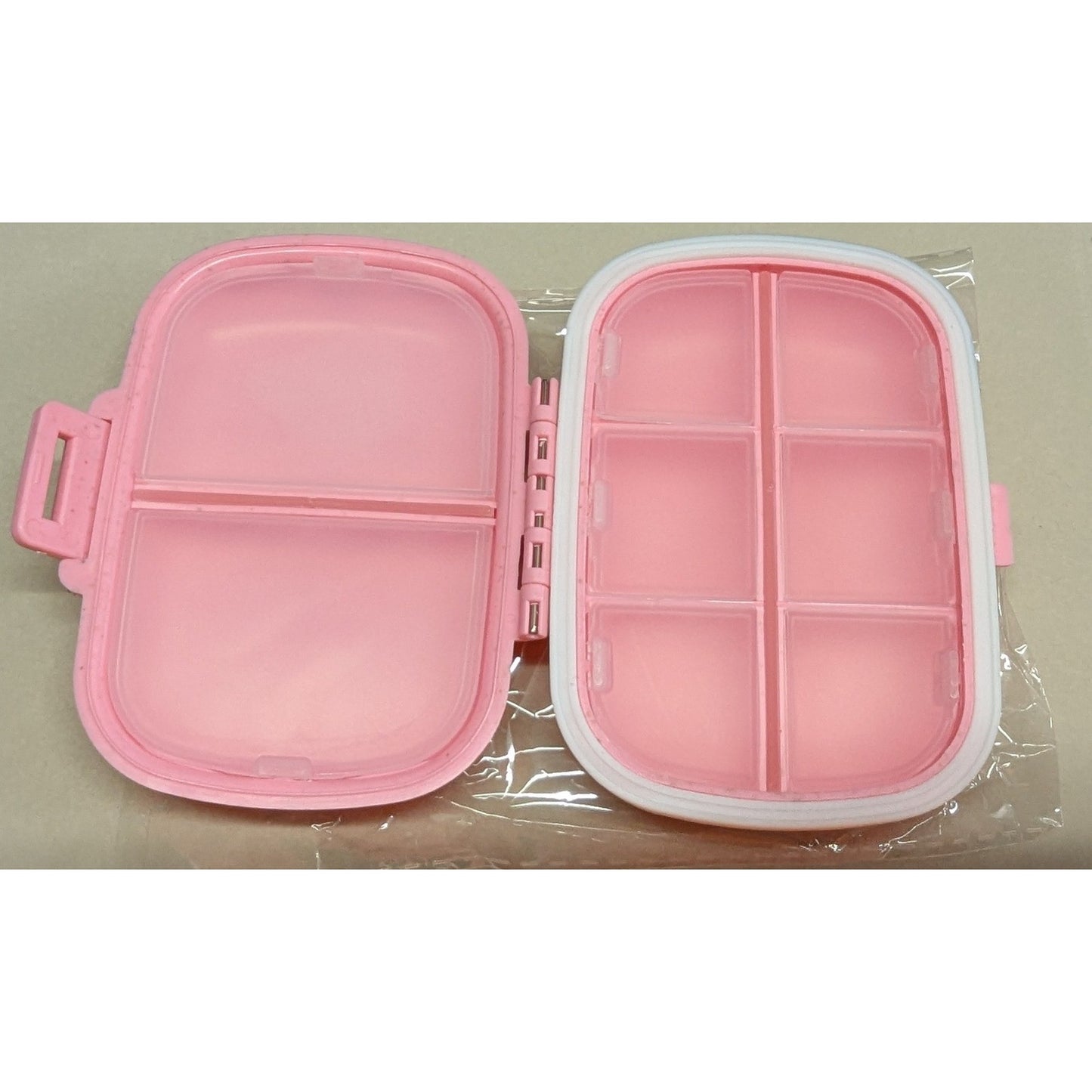 New 8 Compartments Moisture-Proof Pill Holder Organizer Case PInk Travel Storage